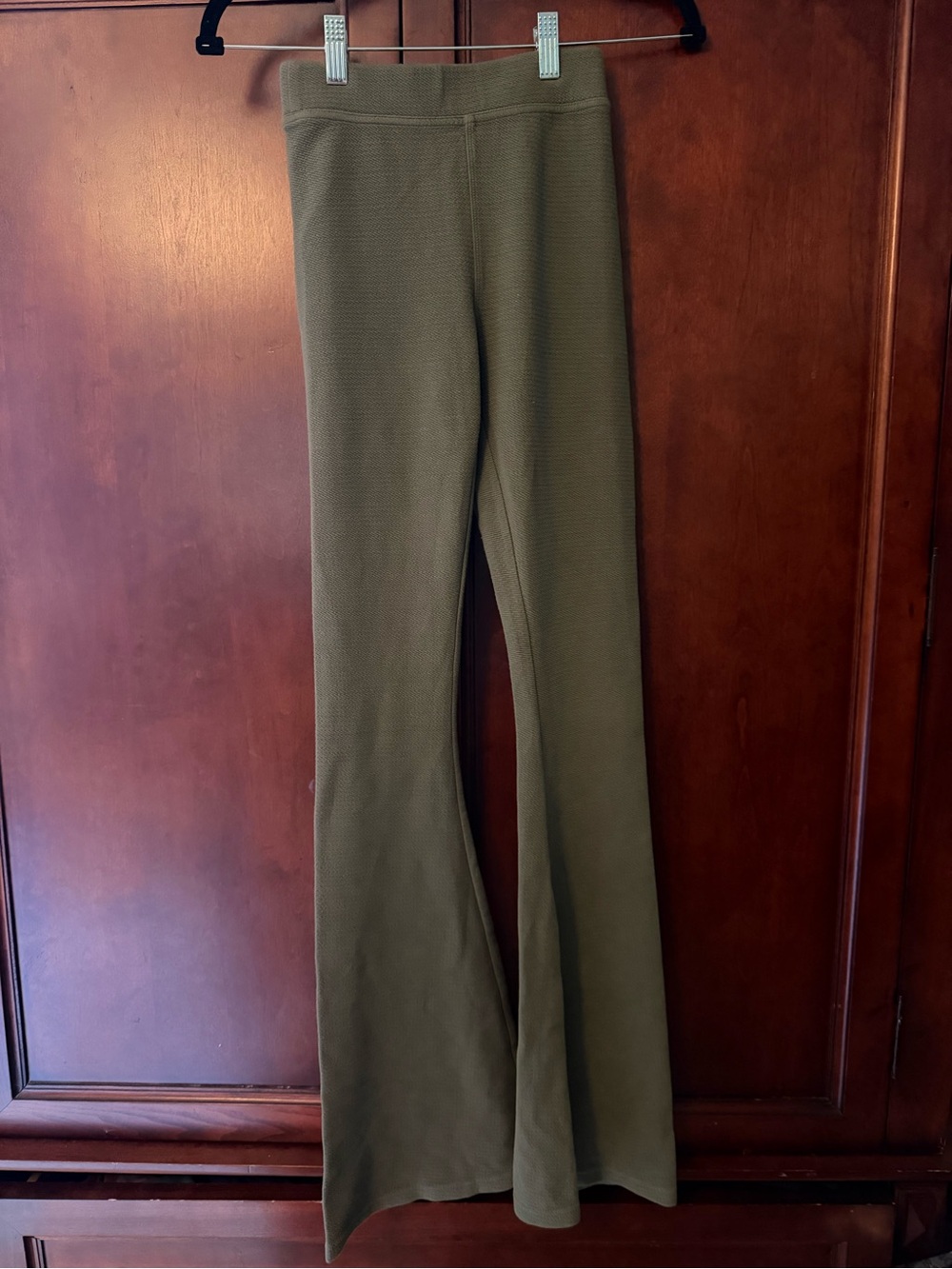 aerie Olive Flare Knit Pants
